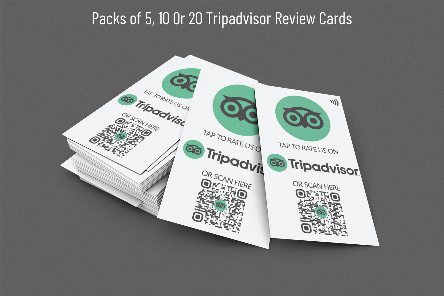 Multipacks OneTap Tripadvisor review card - NFC card with QR code support - Collect Tripadvisor Reviews