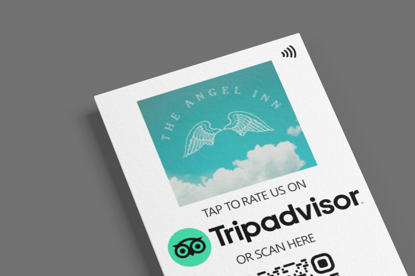 OneTap Tripadvisor review card - NFC card with QR code support - Collect Tripadvisor Reviews