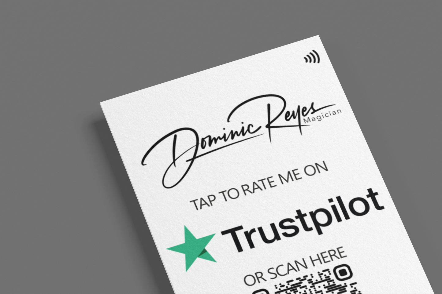 OneTap Trustpilot Review Card - NFC card with QR code support - Collect Trustpilot Reviews