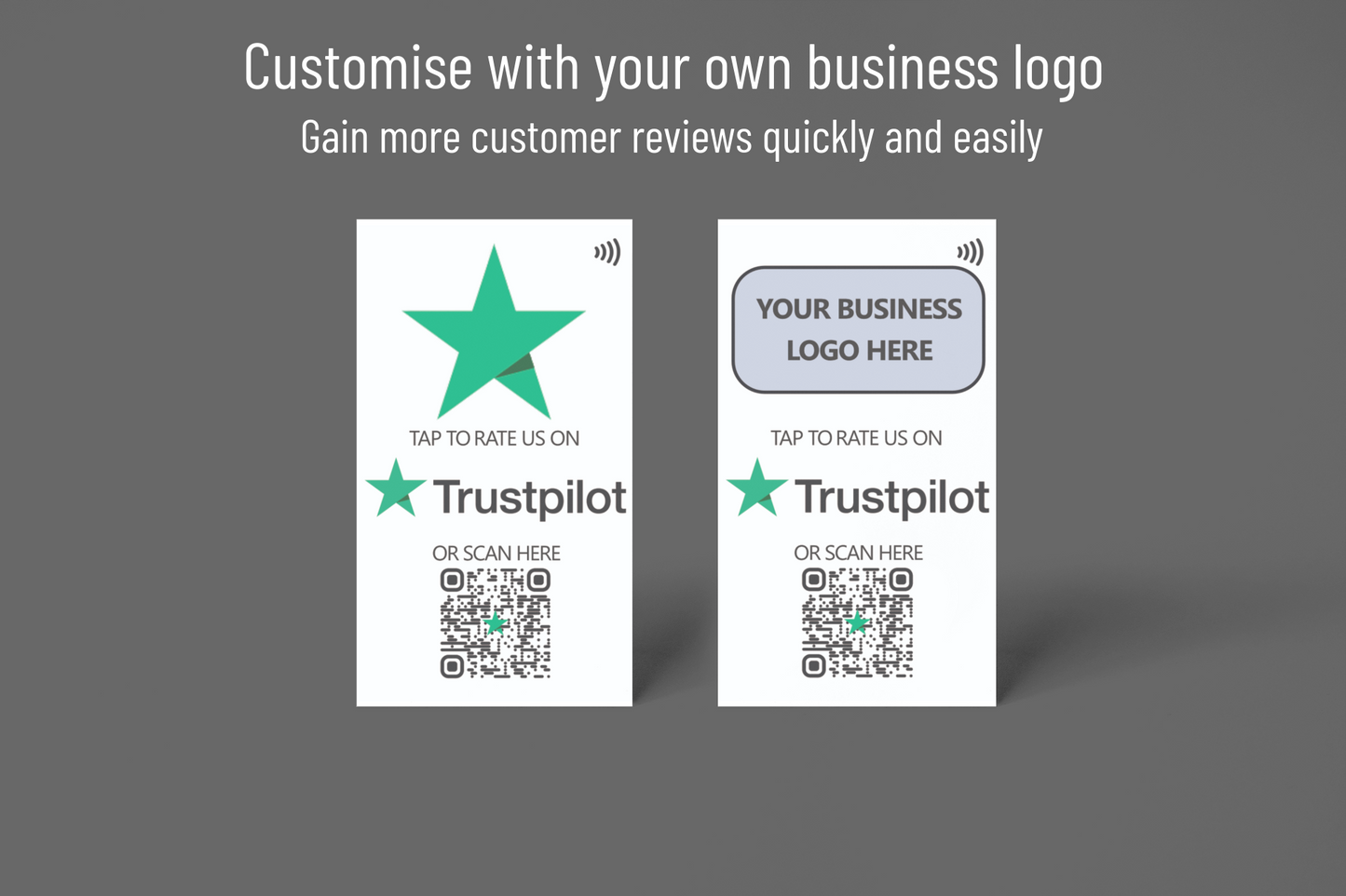 OneTap Trustpilot Review Card - NFC card with QR code support - Collect Trustpilot Reviews