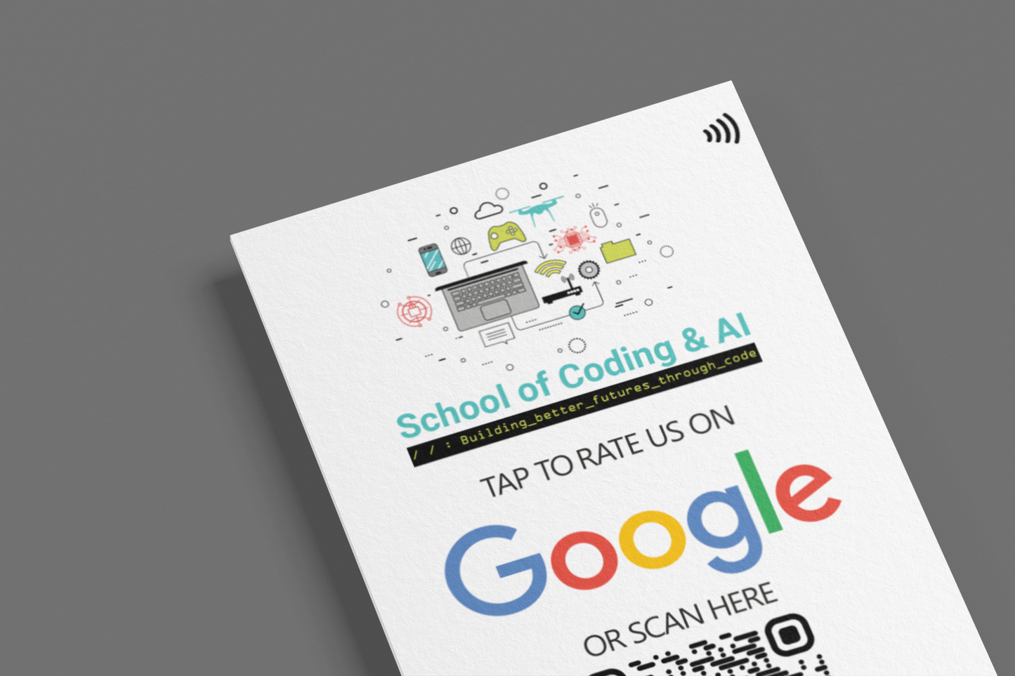 Google Review Card - NFC card with QR code support - Collect Google Reviews