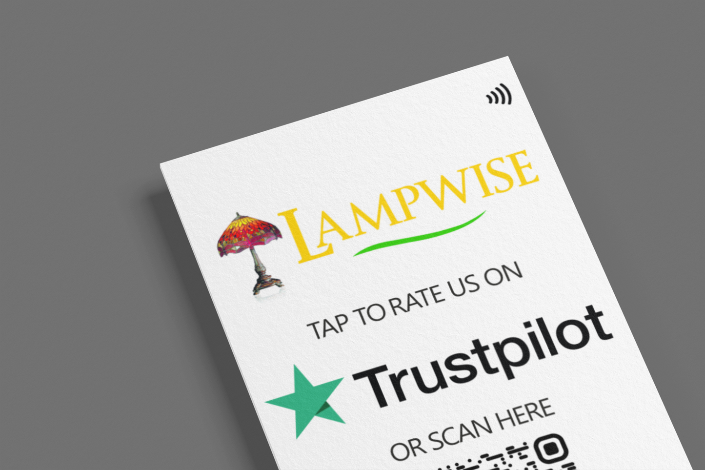 OneTap Trustpilot Review Card - NFC card with QR code support - Collect Trustpilot Reviews